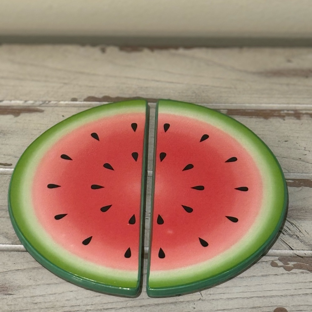 Martha Stewart Collection Watermelon Ceramic Trivets Set of 2 Summer Decor